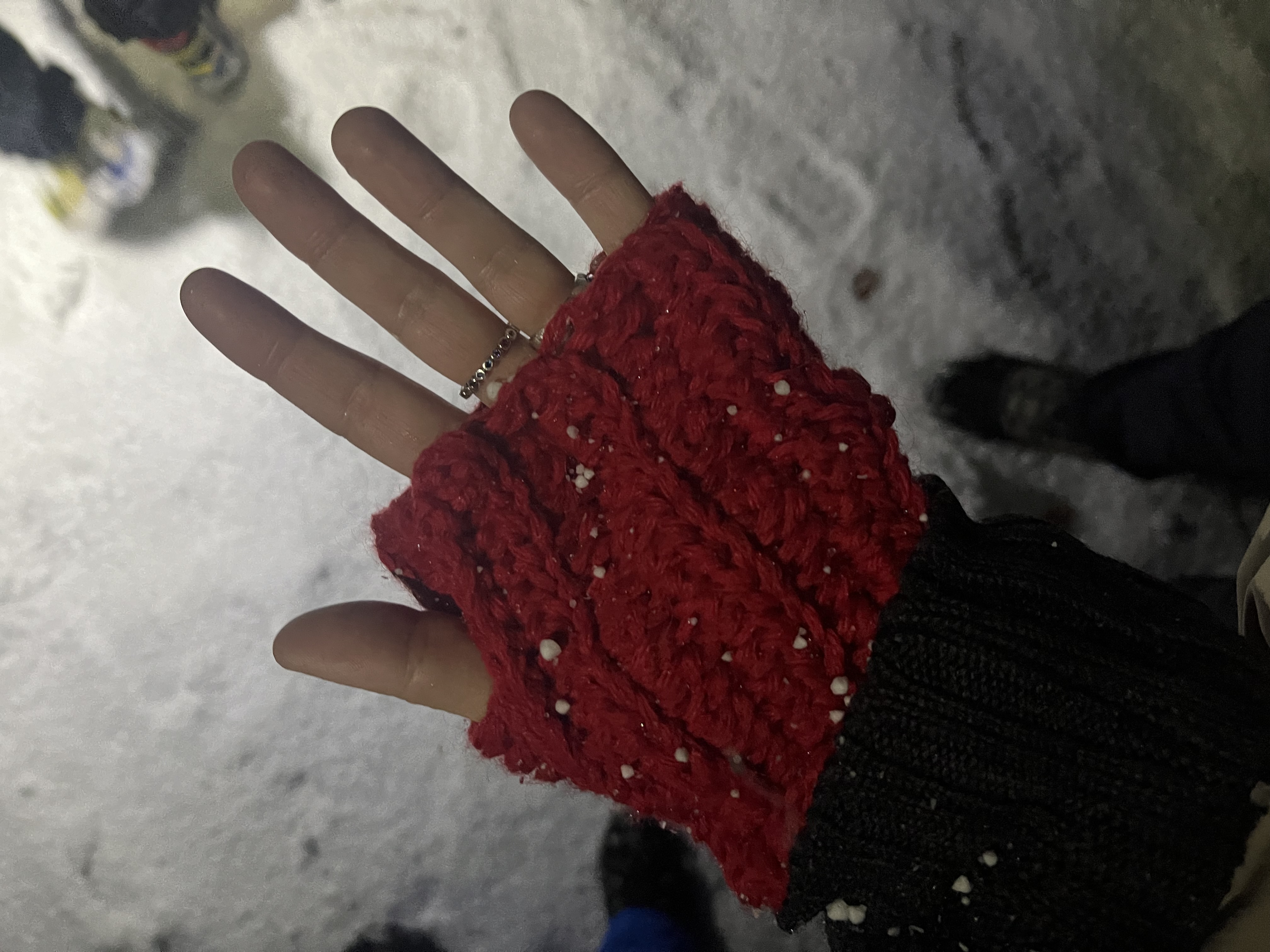 Handcrafted fingerless gloves